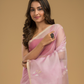 Jamdani Saree With Baby Pink - 016