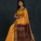 Korvai Saree Classic Golden Yellow with Olive green border and Brown pallu - 145