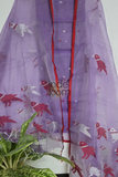 Muslin Jamdani 2 Piece Set Kurti & Dupatta in Mauve Purple-267