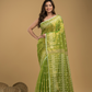 Jade Green Tissue  Silk Jamdani Saree - 002