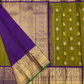 forest green design -Purple golden design pallu  gadwal saree- 063