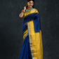 Pure handloom Navy Blue Korvai Saree - 139