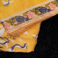 Golden Turmeric Yellow Embroidery Saree-001