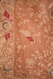 Pale Amber Orange Embriodery Saree2-017