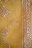 Golden Yellow Embriodery Saree2-018