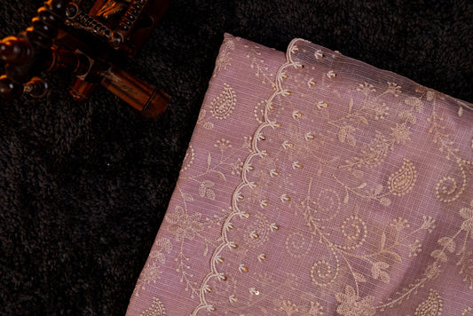 Rough Pink Embroidery Saree-006