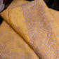 Golden Yellow Embroidery Saree-009