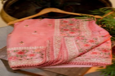 Pink Bloom Embriodery Saree-010