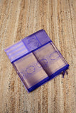 Baby Blue and Plum Purple pallu Korvai Saree - 070