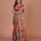 HANDPAINTED TUSSAR SILK SAREE-026 - indeloom