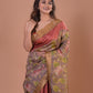 HANDPAINTED TUSSAR SILK SAREE-026 - indeloom