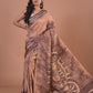 HANDPAINTED TUSSAR SILK SAREE-030