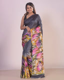 HANDPAINTED MULBERRY HANDLOOM SILK SAREE-040