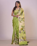 HANDPAINTED MULBERRY HANDLOOM SILK SAREE-043