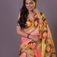 HANDPAINTED MULBERRY HANDLOOM SILK SAREE-054