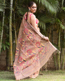 Floral Motifs  Jamdani Saree-007