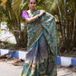 HANDPAINTED TUSSAR SILK SAREE-010