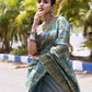 HANDPAINTED TUSSAR SILK SAREE-010