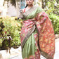 Handpainted Tussar Silk Saree-018