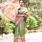 Handpainted Tussar Silk Saree-018