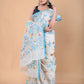 Muslin Jamdani Saree with Snow White-125