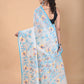 Muslin Jamdani Saree with Snow White-125