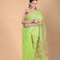 Leafy Green Muslin Jamdani Saree-101