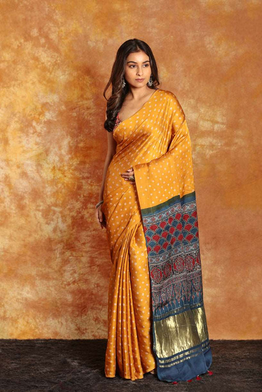 AJRAKH BANDHINI SAREE -003