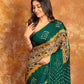 AJRAKH GREEN TONE BANDHINI SAREE-007