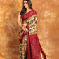 Multi color Ajrakh Bandhini Saree-009