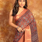 Exclusive Chanderi Ajrakh Saree-010