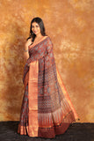 Exclusive Chanderi Ajrakh Saree-010