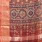 AJRAKH HALDI COLOR CHANDERI SAREE-011