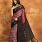 Black Red Ajrakh Bandhini Saree-012