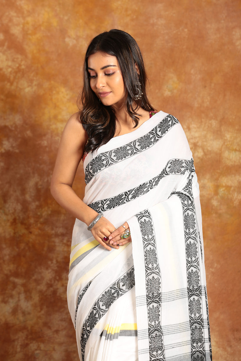 Multicolor Handloom Cotton Saree-001