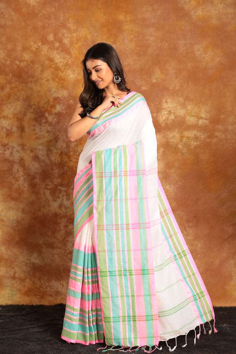 Begumpur Handloom Handspun Cotton Saree-004