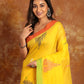 Handwoven Handloom Jamdani Yellow Saree-005