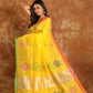 Handwoven Handloom Jamdani Yellow Saree-005