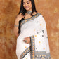 White-Handloom Cotton Saree-016