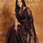 Satin Black Tissue Silk Saree-029