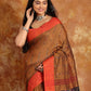 Tawny Brown-Handloom Cotton Saree-021