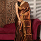 Golden Brown Tissue Silk Saree-002