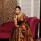 Golden Brown Tissue Silk Saree-002