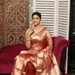 Shaded Golden Pink Tissue Silk Saree-005