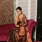 Golden Wood Brown Tissue Silk Saree-010