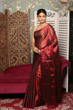 Royal Red Tissue Silk Saree-011