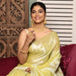 Pale Greenish Yellow Tissue Silk Saree-017