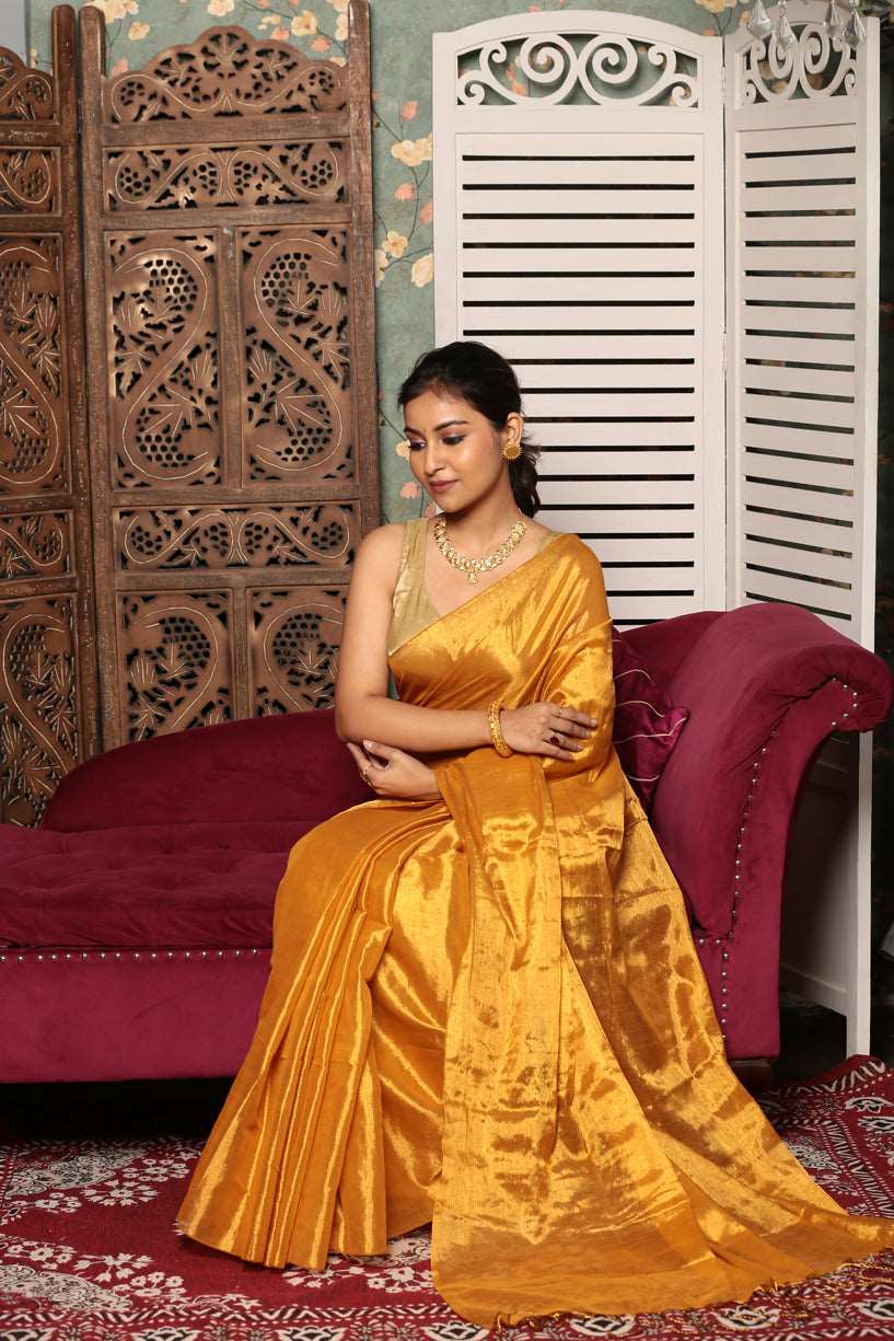 Amber Tissue Silk Saree-018