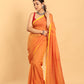 Orange-Handloom Cotton Saree-026