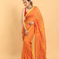 Orange-Handloom Cotton Saree-026